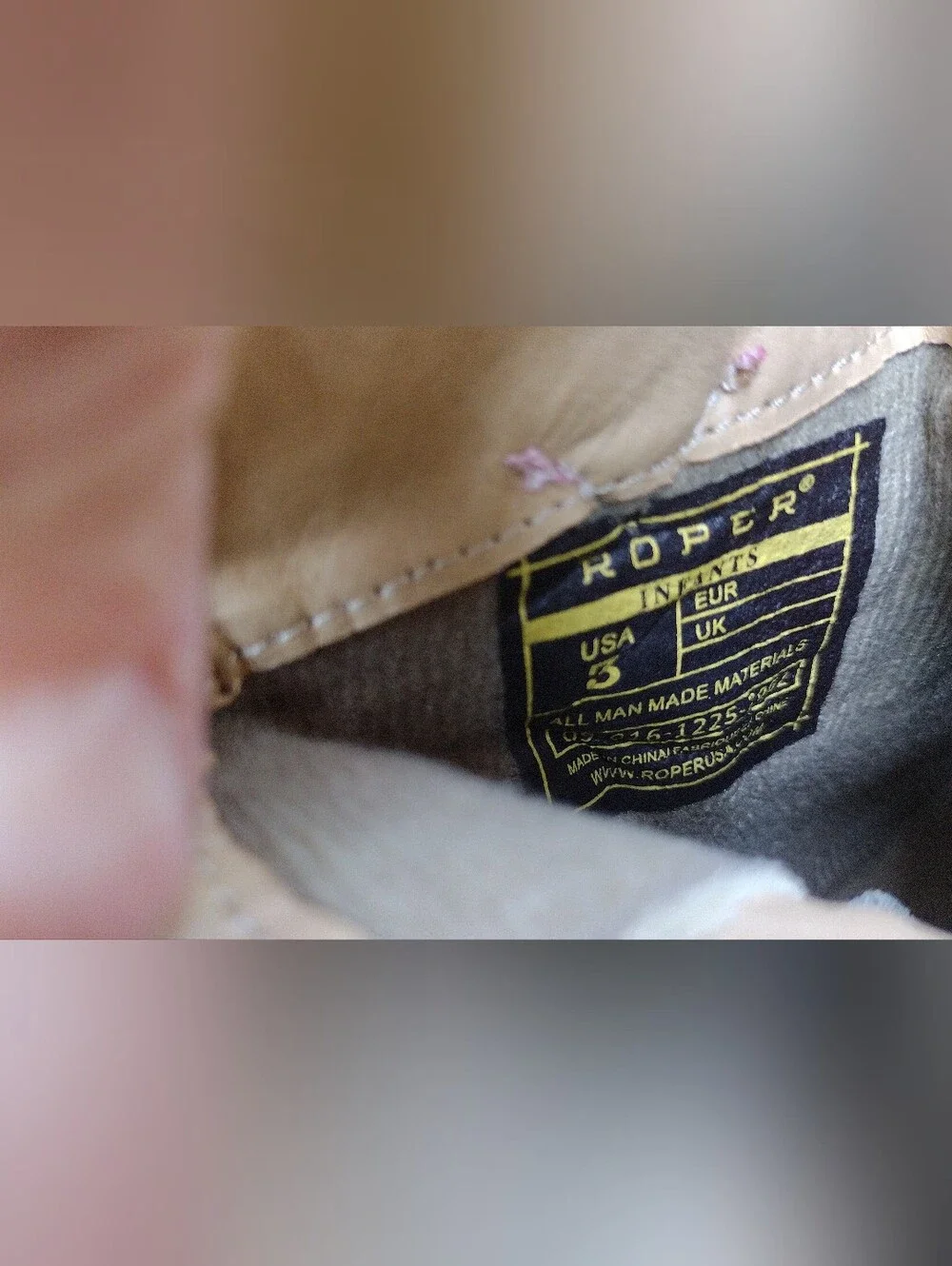Roper Baby Girl Pink and Brown Glitter Western Boots